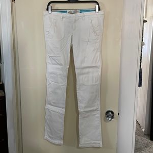 Vintage Hollister Low Rise Straight Leg White Thin Stretch Denim Jeans Size 7